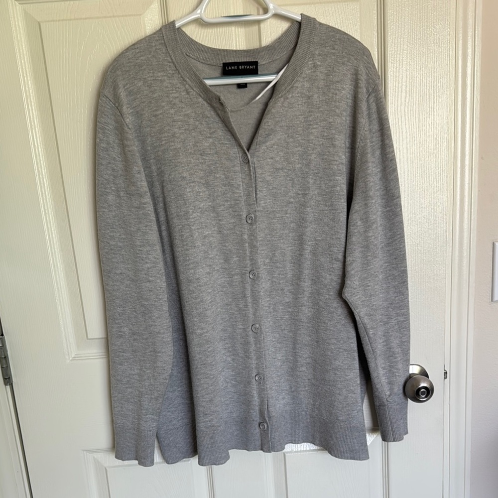 Lane Bryant Gray Cardigan. Size 22/24.